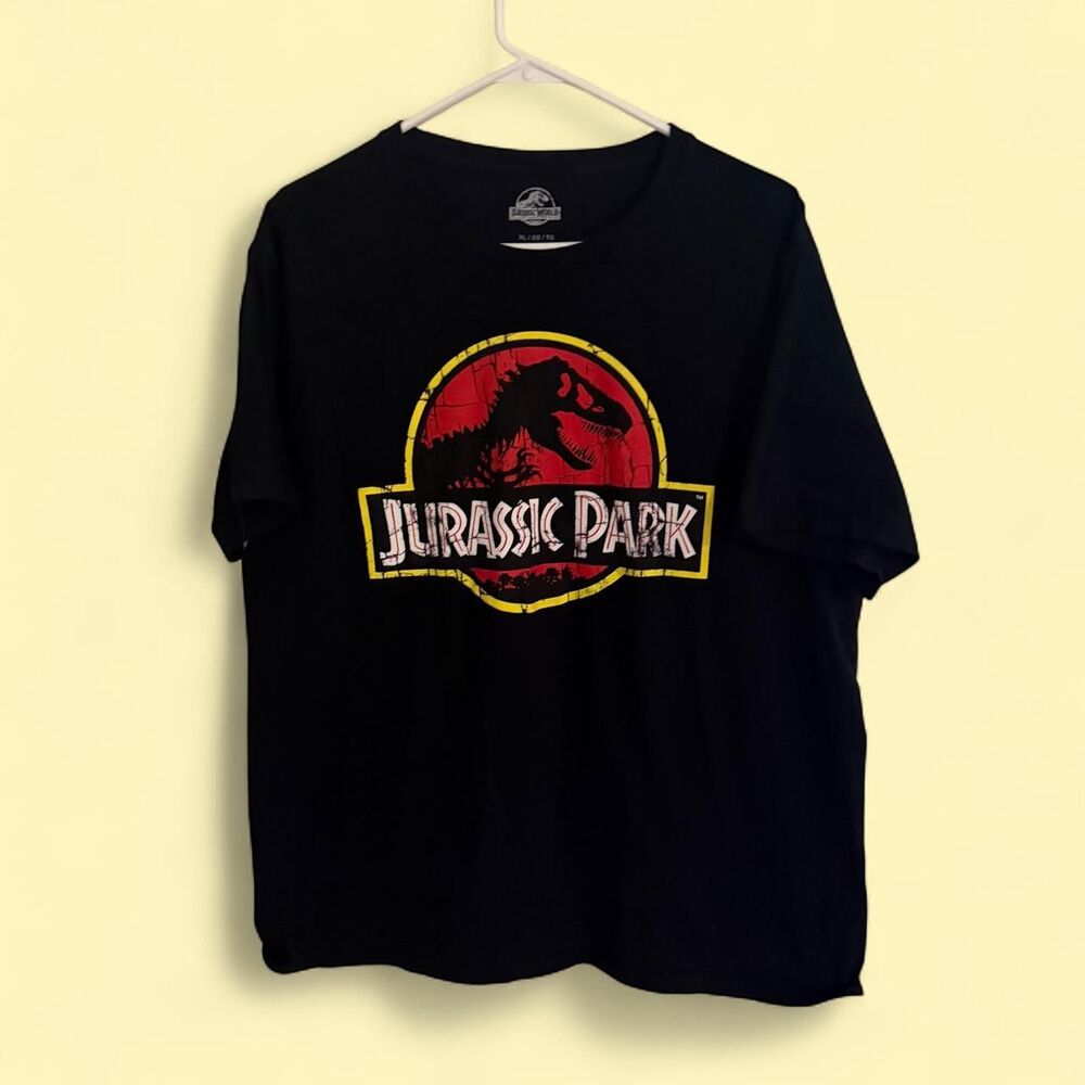 Mad Engine T-Shi Mad Engine T-Shirt Unisex XL Jurassic Park Distressed Logo